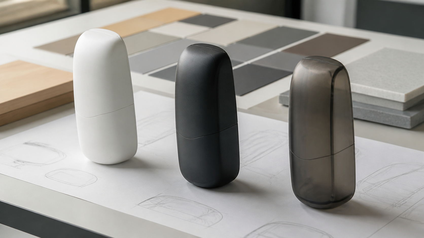 Prototype housings compared for form and appearance at ProtoMade on the Sunshine Coast